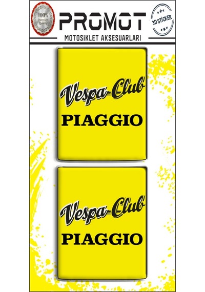 Stıcker Seti Vespa 3d Damla Logo 2 Li 6 Nötr