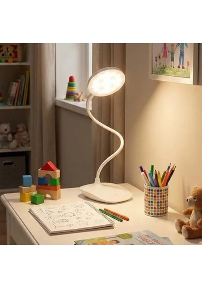 Şarjlı Led Masa Lambası - 3 Kademe Dokunmatik Parlaklık Ayarı .
