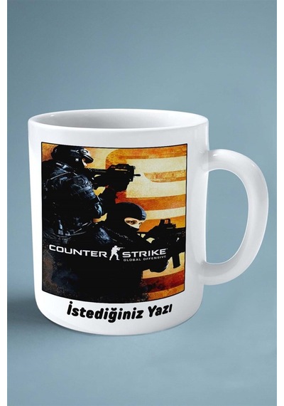 Counter Strike Cs 2 Csgo Oyun Baskılı Kupa Bardak Çift Taraflı Kişiye Özel Model 50 Çok Renkli