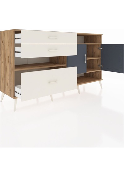 Hyperion Konsol 4 Raflı 3 Çekmeceli 2 Kapaklı 176x44x99 Çam-antra Çam-antrasit/aytaşı Hyperion Konsol 4 Raflı 3 Çekmeceli 2 Kapaklı 176x44x99 Çam-antra Çam-antrasit/aytaşı