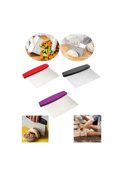 2'li Set Metal Spatula + Cips Chopper Saplı Metal Spatula Chips Chopper Sebze Meyve Dilimleyici Diğer