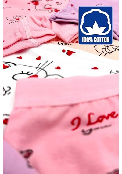 Uniquetrenders Kız Çocuk %100 Pamuklu 6'lı Boxer Renklı