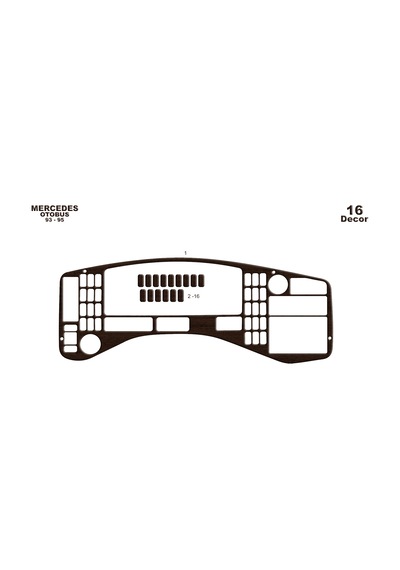 Mercedes 403 Torpido Kaplama 1993-1995 16 Parça Koyu Meşe