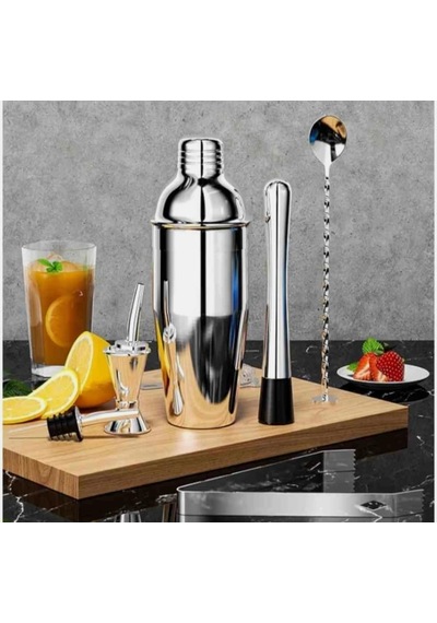 Paslanmaz Çelik Kokteyl Shaker Seti, 7 Parça Set