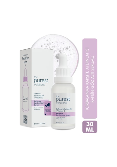 The Purest Solutions Torbalanma ve Morluk Karşıtı Serum 30 ML (Caffeine 5% + Vitamin C)
