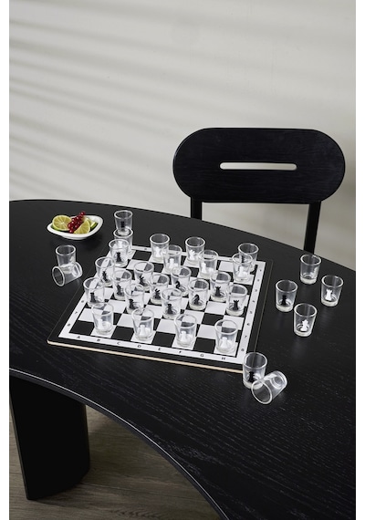 Karaca  King Shot Bardaklı Satranç Seti Şeffaf
