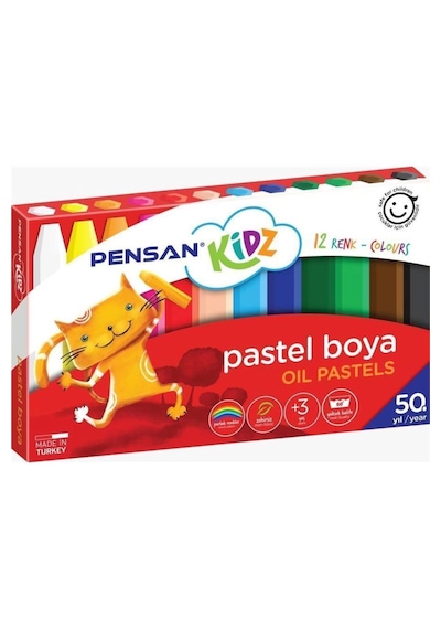 Kidz Pastel Boya 12 Renk Kutulu 98060 2 Paket Karışık Çok Renkli