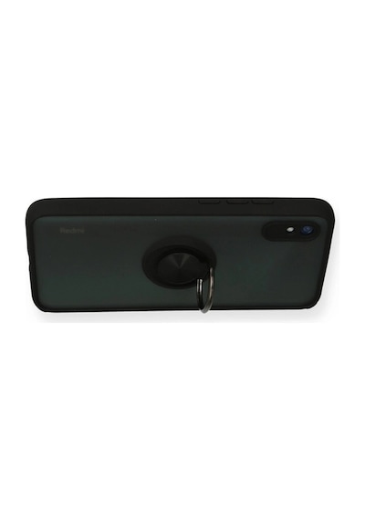 Redmi 9a Kılıf Montreal Yüzüklü Silikon Kapak - Siyah İtdark29684