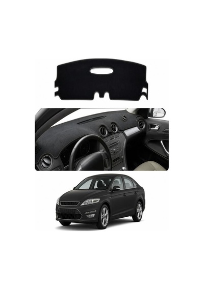 Ford - Mondeo 2007-2014 Uyumlu Torpido Koruma Kılıfı - Siyah Şeritli