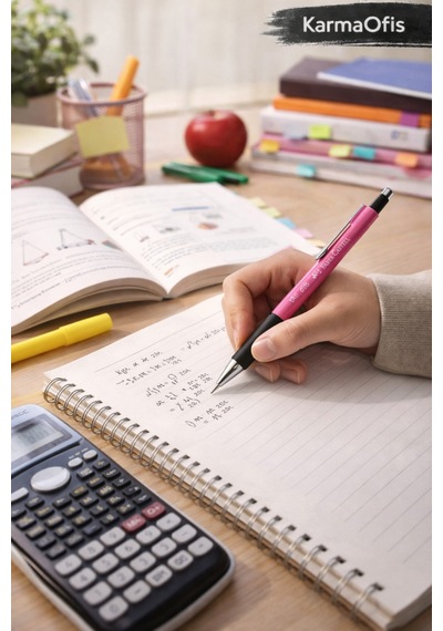 Faber-castell 1345 Versatil Kalem 0.5 Mm Pembe Ergonomik Yuvarlak Mekanik Kalem Pembe