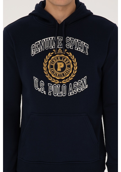 U.S. Polo Assn. Erkek Regular Fit Kapüşonlu Şardonlu Lacivert Sweatshirt 50308999-VR033