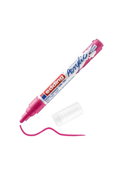 Edding Akrilik Markör Kalem Telemagenta Koyu Pembe - 2 Adet Pembe