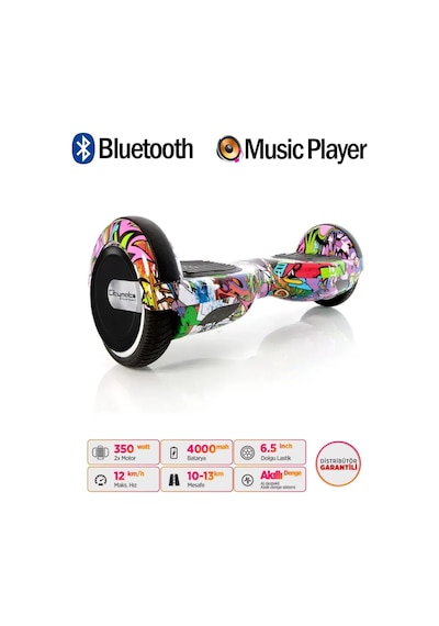 Citymate Elektrikli Kaykay Hoverboard Akıllı Denge 6.5 Inch + Hoverkart + Çanta Extrem68 Paket D04