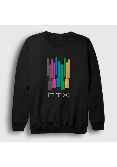 Presmono Unisex Colors Pentatonix Sweatshirt Siyah