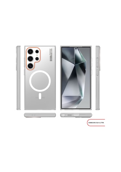 Samsung Galaxy S24 Ultra Uyumlu Mat Sert Klein Kılıf Beyaz