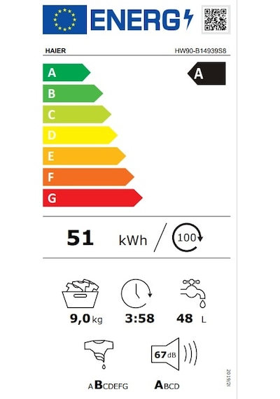 Haier HW90-B14939S8-S 1400 Devir 9 KG Çamaşır Makinesi