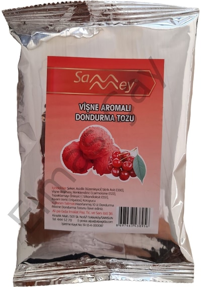 Elmas Sammey Vişne Aromalı Dondurma Tozu 300 Gr. 300 G