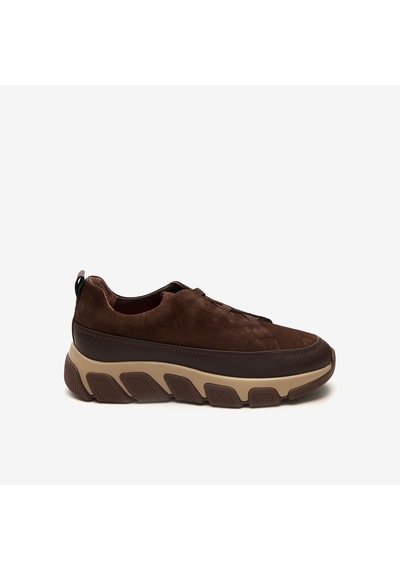 Kahve Mat+kahve Süet Sneaker Erkek Ka-alfa9003 John May Napoli