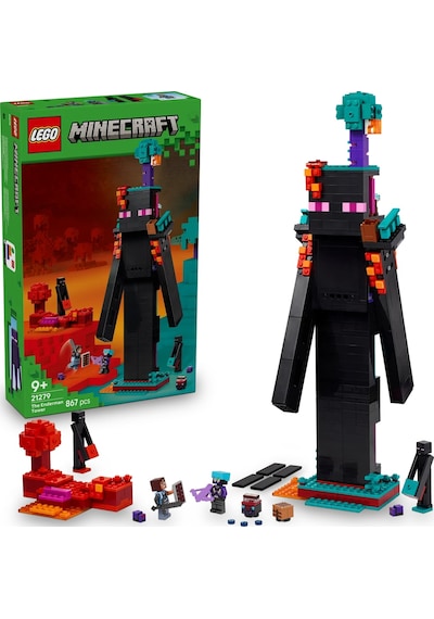 LEGO® Minecraft® Enderman Kulesi 21279 - 9 Yaş ve Üzeri Çocuklar için Video Oyunu Temalı Yaratıcı Oyuncak Yapım Seti (867 Parça)
