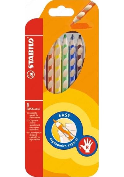 Stabilo Easycolors Kuruboya Kalem Seti 6Lı Sağ El