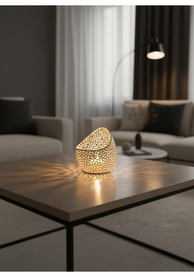 Night Serisi Mumluk - Dekoratif Aydınlatma - Ev Dekorasyon - Dekoratif Mumluk - Tealight Mumluk Standart