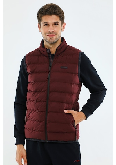 Maraton Regular Erkek Dik Yaka Bordo Yelek Bordo