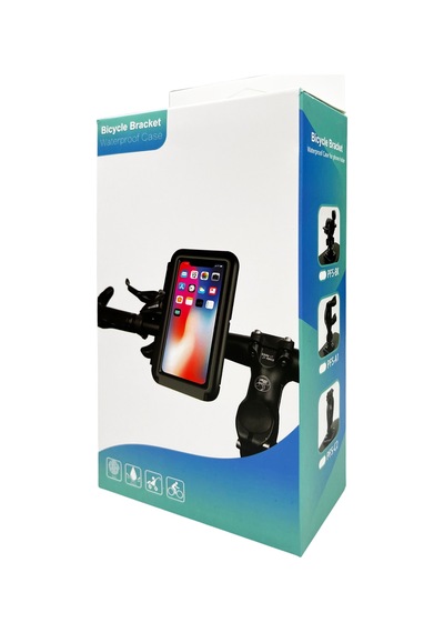 Teknonet Pfs-bk Bisiklet-motosiklet 360 Dönerli Telefon Tutucu - Siyah Siyah