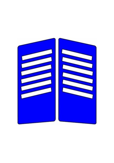 Cg Mavi Yan Kapak Sticker