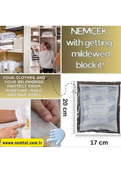 Nemçek Nem Alıcı Tutucu Rutubet Giderici Önleyici Korozyon Önleyici Koku Giderici 250 GR X (3 Paket)