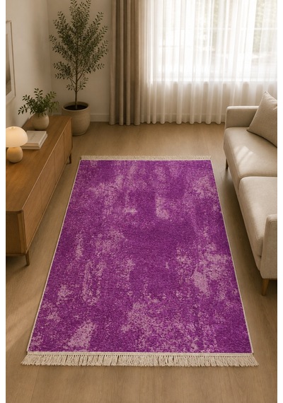 Kilim Paspas Çok Amaçlı Halı Makinede Yıkanabilir Toz Yapmaz Lila