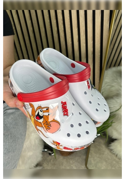 Günlük Anne Kız Terlik Sabo Hemşire Doktor Aşçı Sandalet Desenli Taban Crocs Crf-8246 Tomvejerry Günlük Anne Kız Terlik Sabo Hemşire Doktor Aşçı Sandalet Desenli Taban Crocs Crf-8246 Tomvejerry
