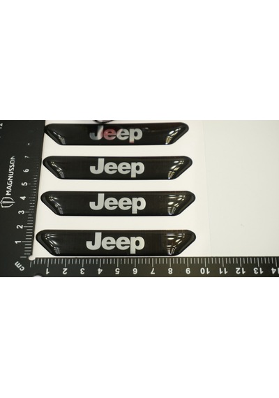 Jeep Logo Kapı Kenarı Koruma Metalize Damla Desen 3M Band