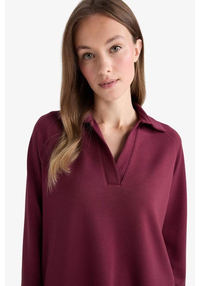 Defacto Regular Fit Kayık Yaka Uzun Kollu Tunik F9615ax25aubr98 Bordo Defacto Regular Fit Kayık Yaka Uzun Kollu Tunik F9615ax25aubr98 Bordo