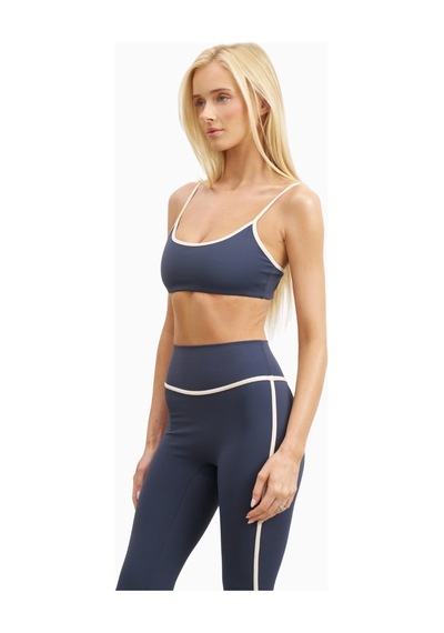 Because Of Alice Base Contrast Trim Cami Bra Tamamlayıcı Spor Sütyeni Mavi