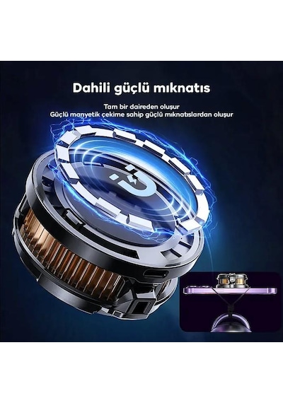 Memo Cx07 Manyetik/arka-klips Cep Telefon Soğutma Fanı Radyatör Soğutucu