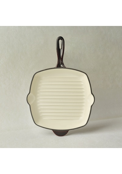 Karaca Heritage Demir Döküm Emayeli Grill Tava 26 Cm Kırmızı Kırmızı