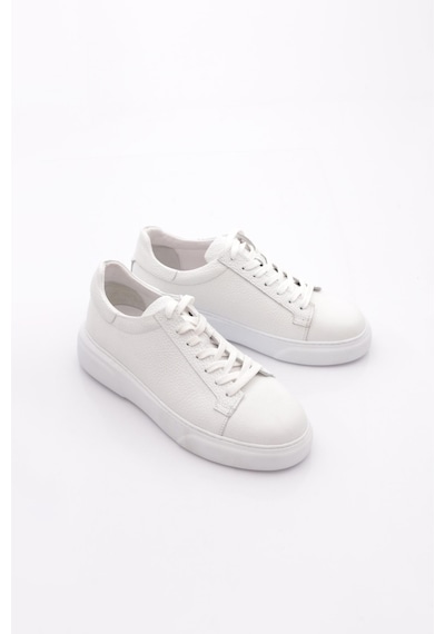 Dgn Leo Erkek Sneakers Ayakkabi Beyaz Floater Beyaz