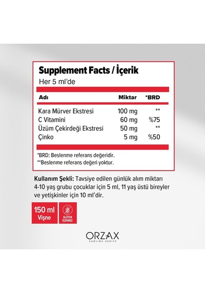 İmunol Sambucus Vişne Aromalı 150ml 3 Paketi