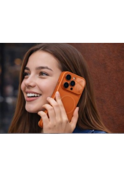 Ag Glass Apple Uyumlu iPhone 16 Pro Max Telefon Kılıfı Turuncu