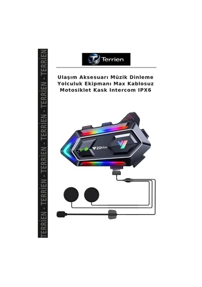 Ulaşım Aksesuarı Müzik Dinleme Yolculuk Ekipmanı Max Kablosuz Motosiklet Kask Intercom Ipx6