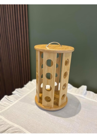 Bambu Kapsül Kahve Döner Stand, Bej, 20 X 30 Cm Çok Renkli