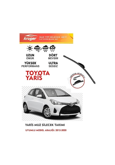 Toyota Yaris Ön Muz Muz Silecek Takımı 1.0 1,33 1,4 1,5 Motor 2012-2020