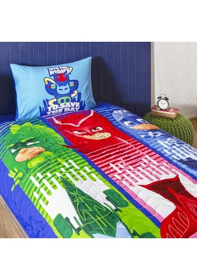 Taç Pj Masks Power Up Standart Pamuk-polyester Nevresim Takımı, Çok Renkli, Tek Kişilik Diğer