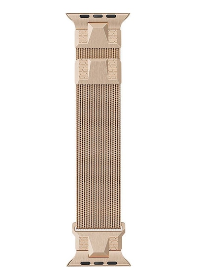 Apple Uyumlu Watch Ultra 49mm Zore Krd-107 Metal Hasır Kordon-siyah