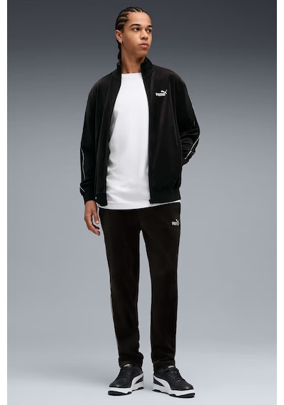 Puma Erkek Ess Elevated Velour Şeritli Eşofman Altı - Siyah Siyah