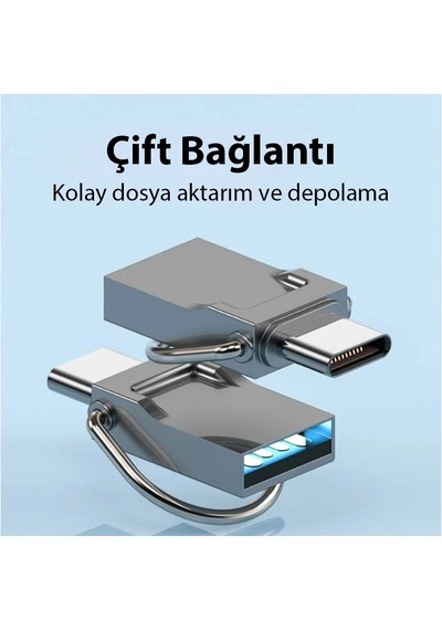 Ally 64gb Type-c Usb Otg Flash Bellek - Usb 2.0 100mb/s Flash Disk- 5775 Gri