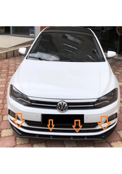 Yeni Polo Ön Lip Ön Ek Ön Karlık Parlak Siyah