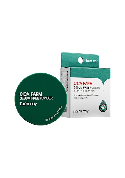 Farmstay Cıca Farm Sebum Free Powder 5g - Yağ Dengeleyici Centella Özlü Pudra