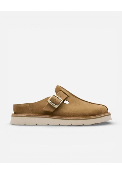 Clarks Solsbury Mule. Dark Sand Suede Kadın Bej Terlik 26184168
