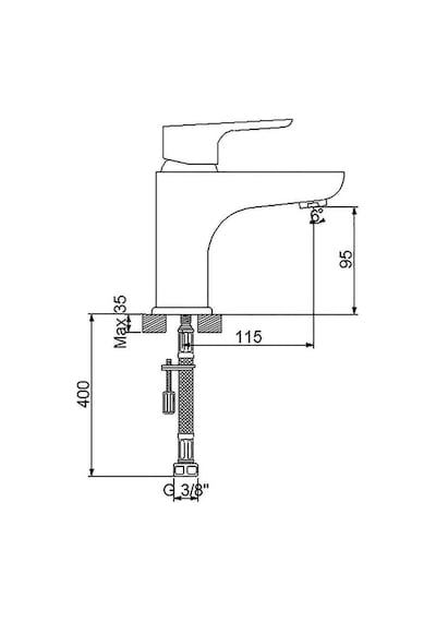 Newarc - Loft Lavabo Bataryası - 921521 267093 Krom